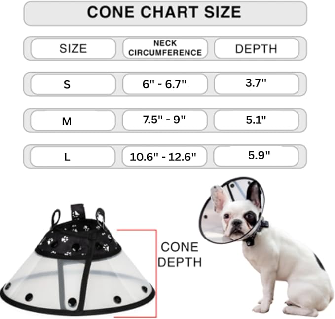 Cat Recovery Cone Kit Post Surgical Soft Pet Vest, Collar, and Non-Irritating Protection Cone for Cats - Comfortable Injury Care Solution (Black with White Paws, Small)