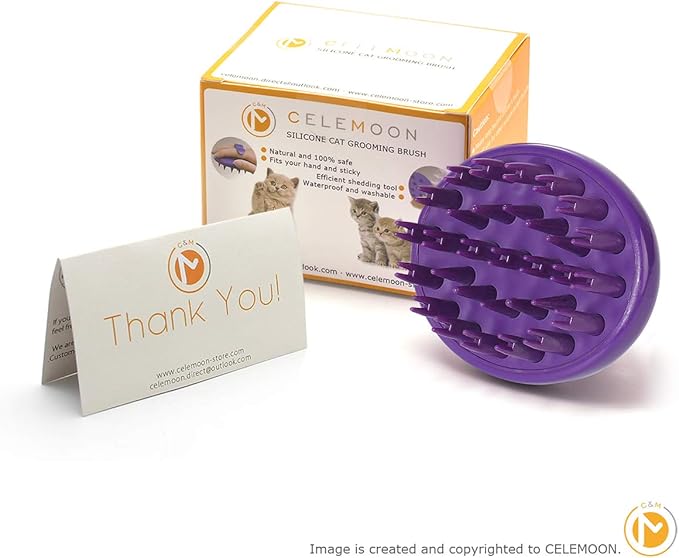 Cat Brush with Soft Rubber Pins, Washable Silicone Pet Brushes for Indoor Cats - Grooming Shedding Massage & Bath, Scratch-Free Removes Hair Mats, Tangles, and Loose Fur for Short to Long Haired