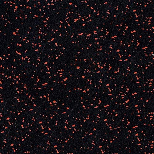 American Floor Mats 1/4in (7mm) Thick 10% Red 4' x 6' Heavy Duty Rubber Rolls, Protective Exercise Mats, Home Gym Rubber Flooring