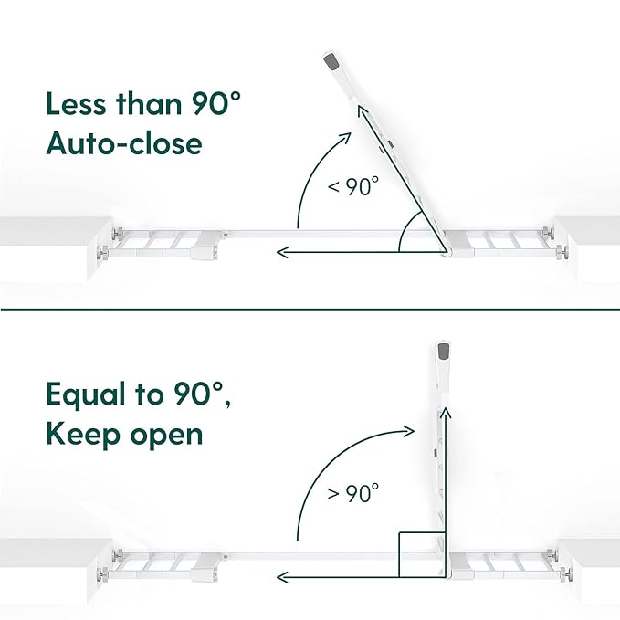 BABELIO 36" Tall Baby Gate, 29-48" Auto Close Pressure Mounted Dog Gate for Stairs, Doorways & Hallway, Protector Basics Easy Walk Thru Pet Gate, Metal Child Gate with 2*Y Spindle Rods, White