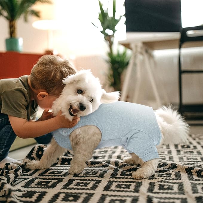 Nanaki Dog Wound Care Shirt,Dog Leg Sleeve to Stop Licking Rear Leg and Abdomen,Pet Surgery Suit Female Spay,Dogs Onesie for Surgery Female Male,Pet Surgical Recovery Suit Female Wound Heal Clothes