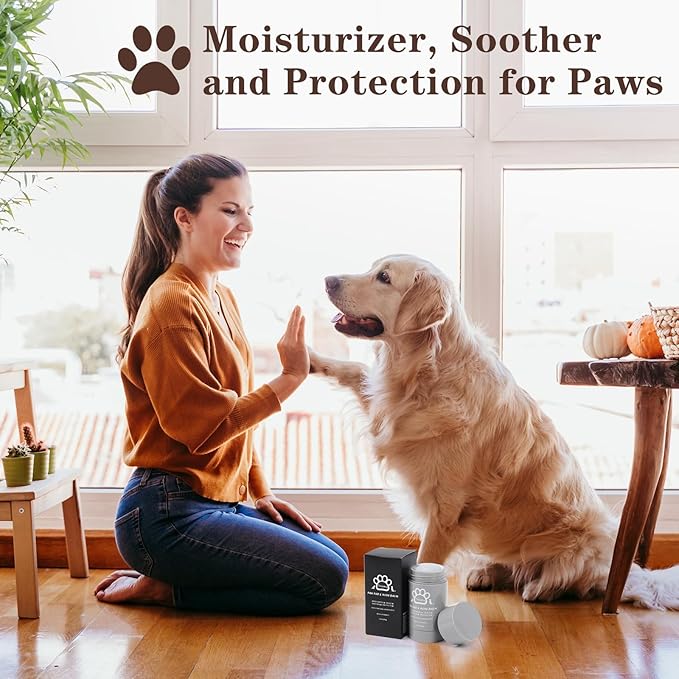 Cat Dog Paw Pad Balm Stick (2.4 oz) | Natural Lick Safe Dog Paw Blam Protector, Soother & Moisturizer for Cracked Dry & Damaged Paws, Nose & Elbows | Snout Soother for Dogs