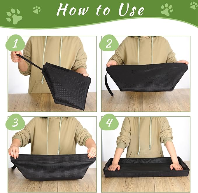35'' x 22.6'' Dog Grass Pad Large Patch Potty with 2 Artificial Dog Grass Washable Puppy Pee Pad Foldable Dog Litter Box Indoor Outdoor Dog Potty Portable Pet Loo for Travel Balcony