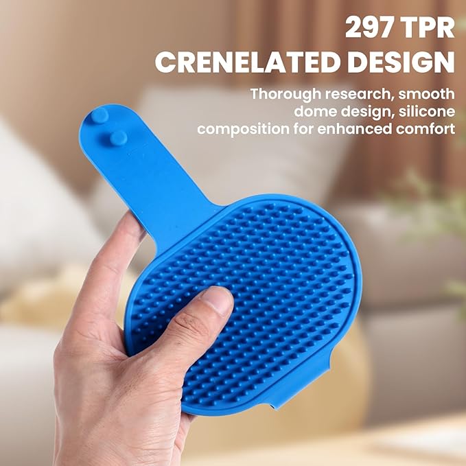 4Colors Cat Self Groomer for Indoor Cats, Wall Mounted Silicone Self Grooming Cat Brush for Long Short Hair, Cat Face Scratchers Cat Corner Massage Comb for Kitten Sofa Chair Leg Scratching Post Cover