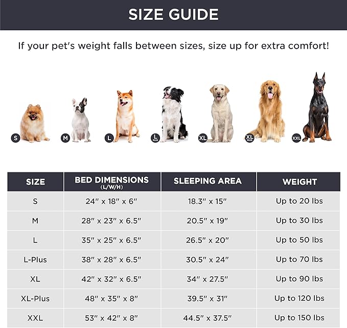 Bedsure Orthopedic Dog Beds Large Sized Dog - Washable Large Dog Cat Bed Waterproof, Comfort Dogs Couch Sofa with Washable Removable Cover, Pet Bed with Nonskid Bottom, Long Faux Fur-Misty Grey, 35"