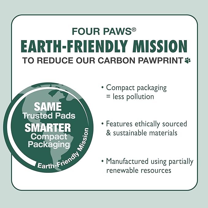 Four Paws Wee-Wee Odor Control with Febreze Freshness Pee Pads for Dogs & Puppies, Leak-Proof Dog Housebreaking Potty Training Floor Protection, Spring Fresh Scent, 28" x 30", 30 Count