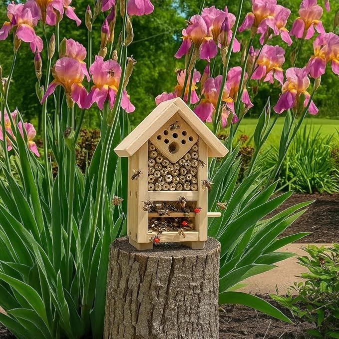 2 PK Premium Bug Hotel Kit Cedar Wood Insect Hotel - DIY Insect House Kit to Build - Backyard Bee House, Nesting Habitat Shelters, Garden Shelter for Bees, Butterflies, Bugs,Heavy Duty Thickness