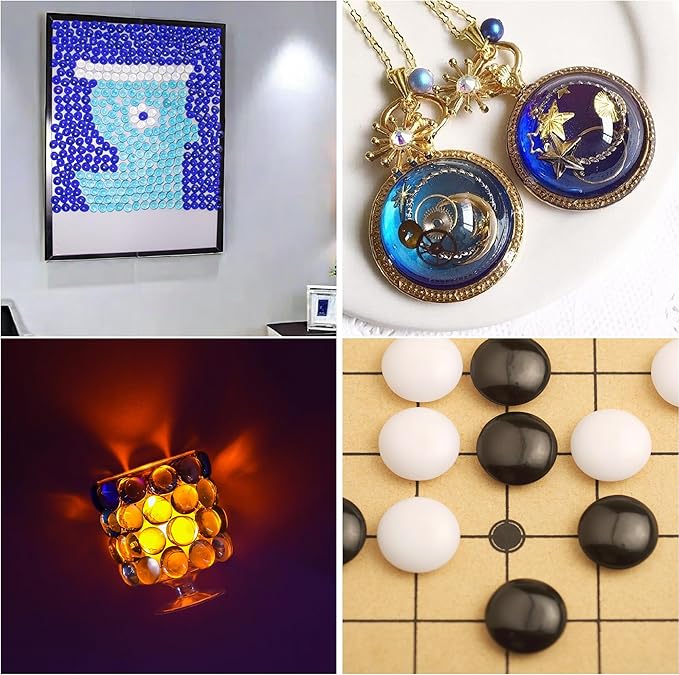 Black Glass Marbles, 0.97 LB Flat Glass Beads for Vases, Mosaic Gem Pebbles for Aquarium Decor, Floral Arrangements Vase Filler Smooth Mancala Stones and Crafts Approx. 80-100PCS