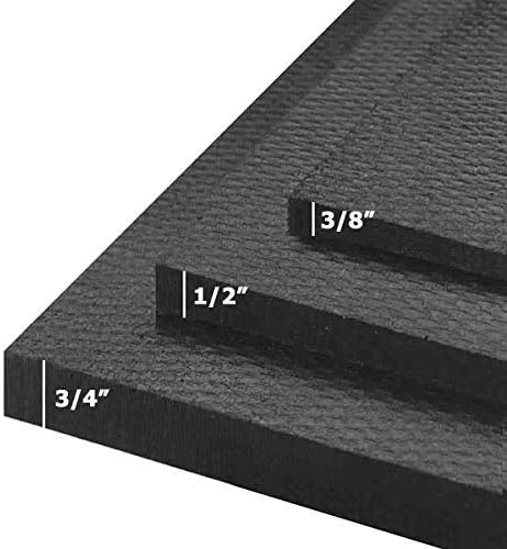 American Floor Tiles - Heavy Duty Stall Tiles - Stable/Horse Tiles - Thick, Durable Rubber Flooring Solid Black 12' x 12' Set 1/2" Thick (36 Tiles Total)