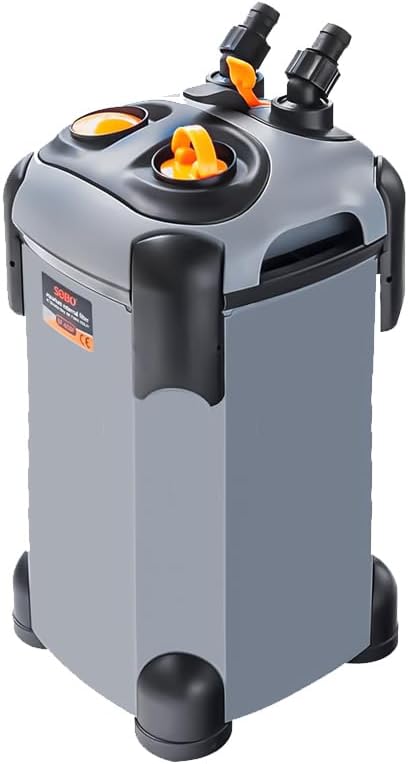 Aquarium Canister Filter with 3 Media Trays Spray Bar External Canister Filter for Large Fish Tank and Aquariums, 1200F - 317GPH