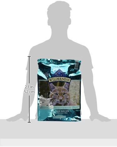 Blue Buffalo Wilderness High-Protein, Grain-Free Natural Dry Food for Adult Cats, Indoor Hairball Control, Chicken, 11-lb. Bag