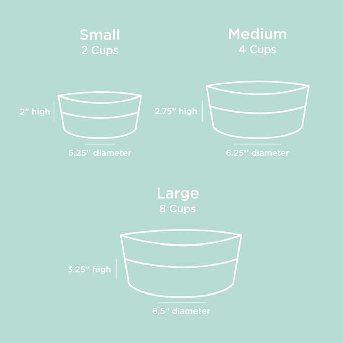 Waggo Dipper Ceramic Dog Bowl for Small and Large Breeds - Heavyweight and Durable Pet Food and Water Dish Crock, Dishwasher Safe, Modern (Midnight Blue, Medium)