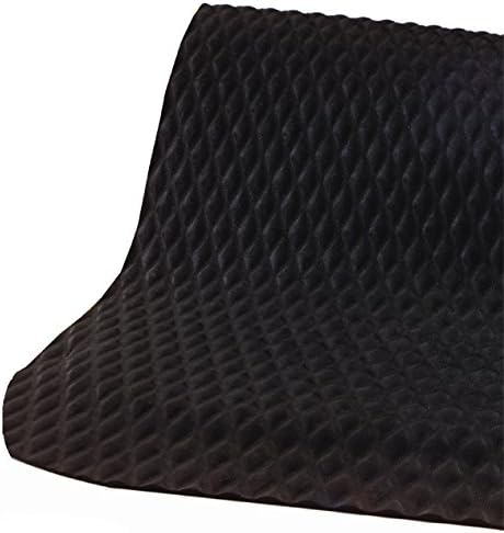 American Floor Mats Hog Heaven 5/8 inch Black & Yellow Border 5' x 12' Nitrile Backed Anti-Fatigue Comfort Mat