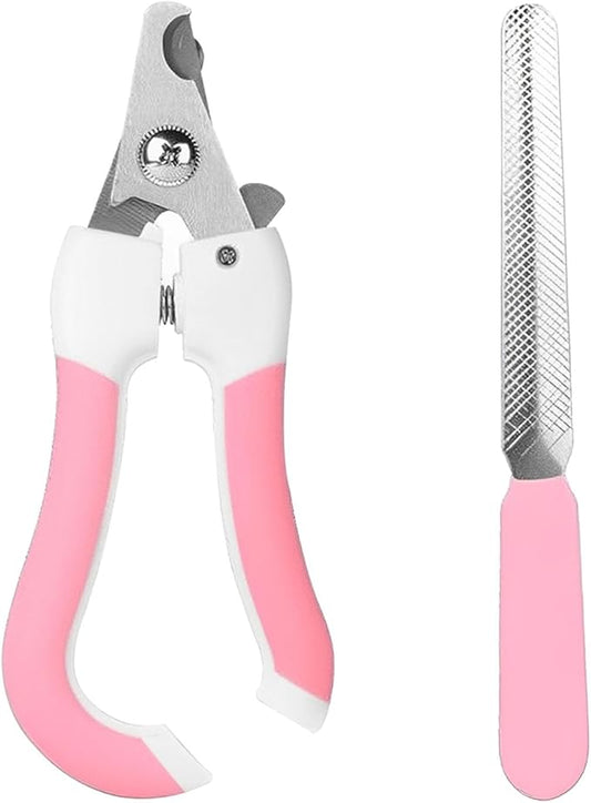 Zoocozy Cat Dog Pets Nail Clippers and Trimmers, Cat Grooming Supplies with Safety Guard, Avoid Overcutting, for Cat Dog Kitten Puppy Rabbit Guinea(Pink)