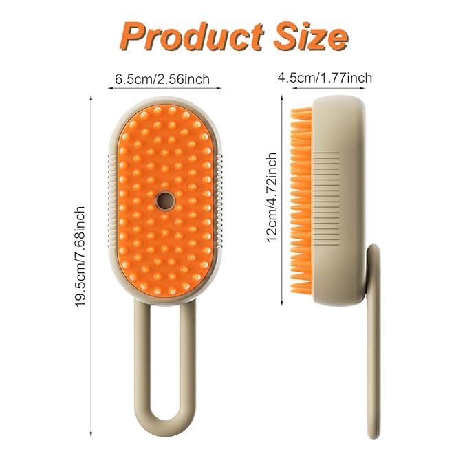 Cat Steam Brush for Shedding - 2025 New Cat Grooming Brush With Steam, Rechargeable Steam Pet Brush for Dogs and Cat,Anti-Static Steam Pet Brush,Massage, Cleaning, Shedding & Combing All In One