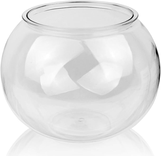 Newpol （Large Size） 3 Gallon Plastic Fish Bowl, Aquarium Fish Tank 11.5 Liters