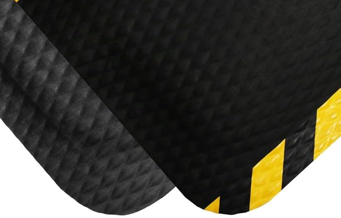 American Floor Mats Hog Heaven 5/8 inch Black & Black Border 4' x 10' Nitrile Backed Anti-Fatigue Comfort Mat