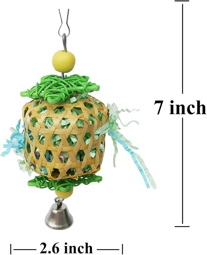 Bird Toys for Conures Parakeet, Birds Cage Accessories, Bird Shredding Foraging Toys for Cage
