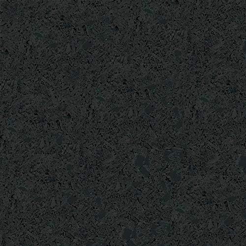 American Floor Mats 1/4in (7mm) Thick Solid Black 4' x 30' Heavy Duty Rubber Rolls, Protective Exercise Mats, Home Gym Rubber Flooring