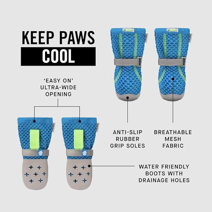 Canada Pooch Dog Boots for Hot Pavement - Dog Boots & Paw Protectors with Anti Slip Rubber | Water Friendly, Breathable Dog Shoes for Hot Days, Great for Dogs Neon Pink - Size 2
