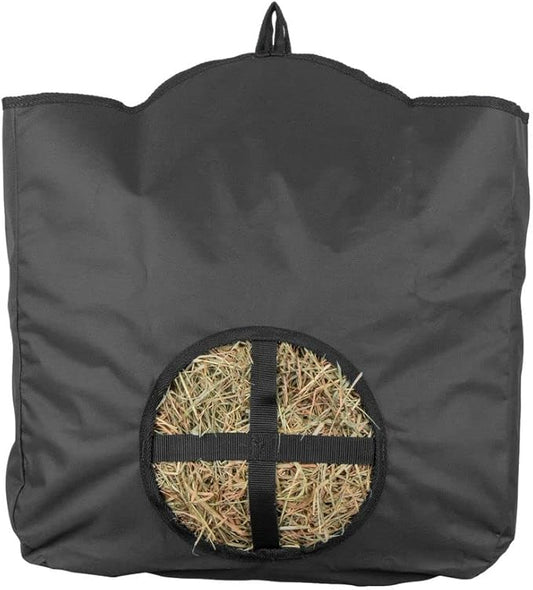 Dura-Tech Nylon Hay Bag for Horses | Color Black | Enhances Digestion with Slow Consumption | Minimizes Hay Waste | Extremely Durable 600 Denier PVC Construction
