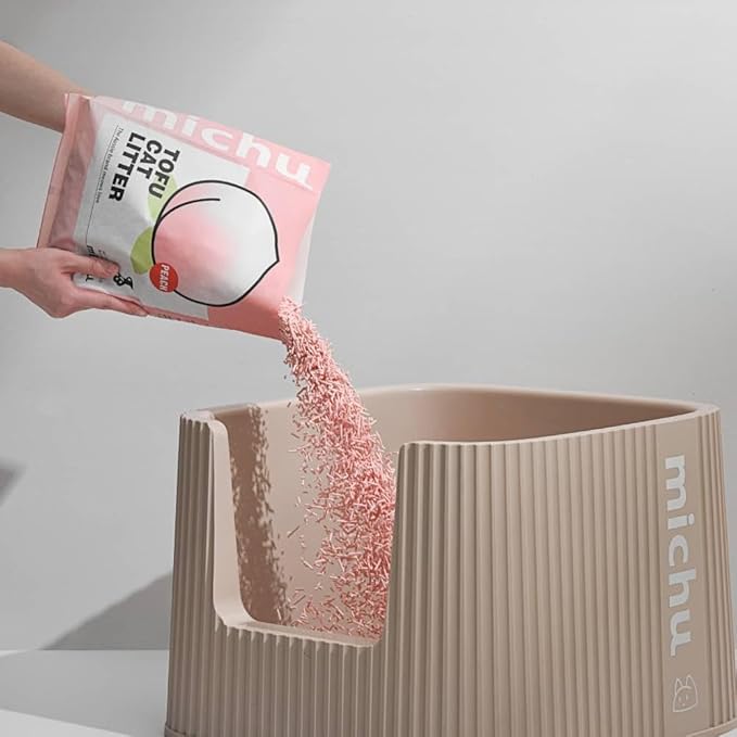 Tofu Cat Litter Natural Clumping Tofu Cat Litter, Fast Clumping and Easily Scoop-able 5.5lb/88oz 5 Scents - Watermelon, 8 Pack