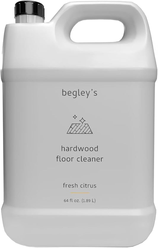 Begley's Hardwood Floor Cleaner Spray - Hard Wood Floor Cleaner for Mopping - Citrus Scent Hardwood Cleaner - 64 oz