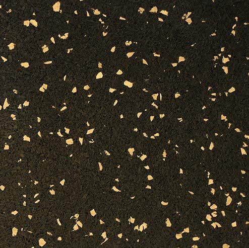 American Floor Mats - Extreme Rubber Gym Tiles - 1 Inch Thick Colorful Rubber Gym Tiles - Superior Shock and Sound Absorbing Tiles - 10% Gold 50 Tile Pack (Covers 200 Sq Ft)