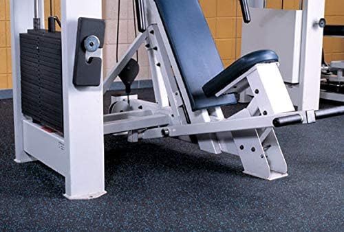 American Floor Mats 1/4in (7mm) Thick 10% Blue/Grey 4' x 14' Heavy Duty Rubber Rolls, Protective Exercise Mats, Home Gym Rubber Flooring