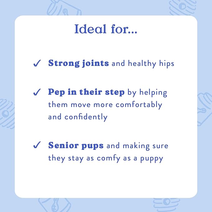 Bocce's Bakery Hip & Joint Supplement for Dogs, Daily Chews Made in The USA with Glucosamine, MSM, and Chondroitin, Supports Healthy Joints, Peanut Butter & Honey, 60 ct