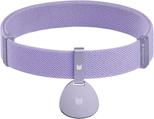 Safety Cat Collar and ID Tag Set - Elastic Quick Release Non Breakaway Personalized Anodized Aluminum Engraved Pet Name Tag, Lightweight for Kitten Small Large Cats