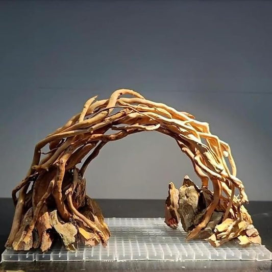 Aquarium Driftwood Centerpiece Aquarium Landscape, Handcrafted!!! Fish Tank hardscape Landscape (Small Silent Cave)