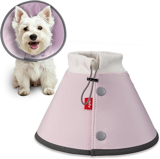 Agape Soft Dog Cone for Small Dogs & Cats, Comfy Dogs Recovery Collar After Surgery, Adjustable E Collar Alternative to Stop Licking, Protective Elizabethan Cones for Pup&Kitty, Comfortable Dog Cones