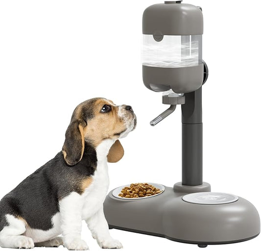 Puppy Bowls for Small Dogs,3 in 1 Bowl Set with Puppy Water Bottle and 2 Food Grade Ceramic Bowls,15°Tilted Dog Food and Water Bowl Set for Cats,Rabbits,Ferrets,Small Sized Dogs