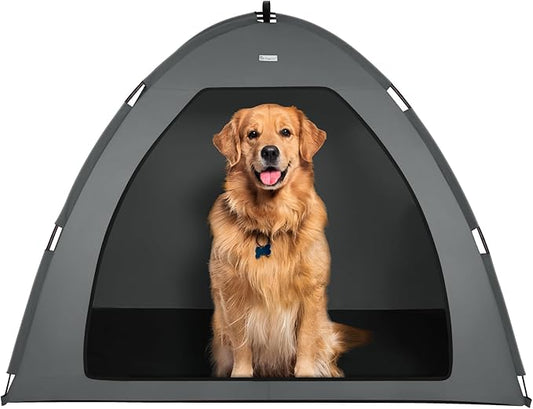 Gray Extra Large Outdoor Cat and Dog Tent House, Waterproof, Washable, Indoor/Outdoor Cave Nest Bed