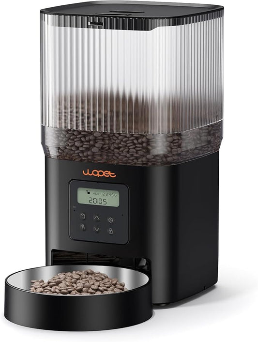 WOPET Automatic Cat Feeder (Black Cat Feeder, Regular)