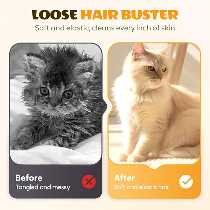 All-in-One Grooming Mist Glove for Pets, Upgrade Efficient Pet Hair Remover Gloves Grooming Spray Comb, Gentle Deshedding Efficient for Dogs & Cats (Green)