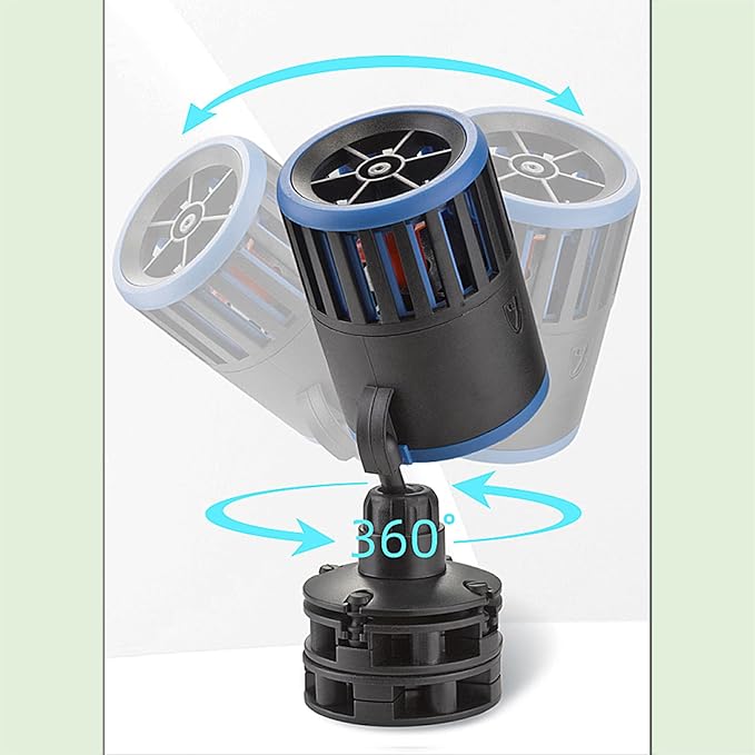 Carefree Fish Magnetic Aquarium Wave Maker 3W 800Gph Quiet and Strong Powerhead Submersible Water Circulation Pump 360° Adjustable for Freshwater and Saltwater