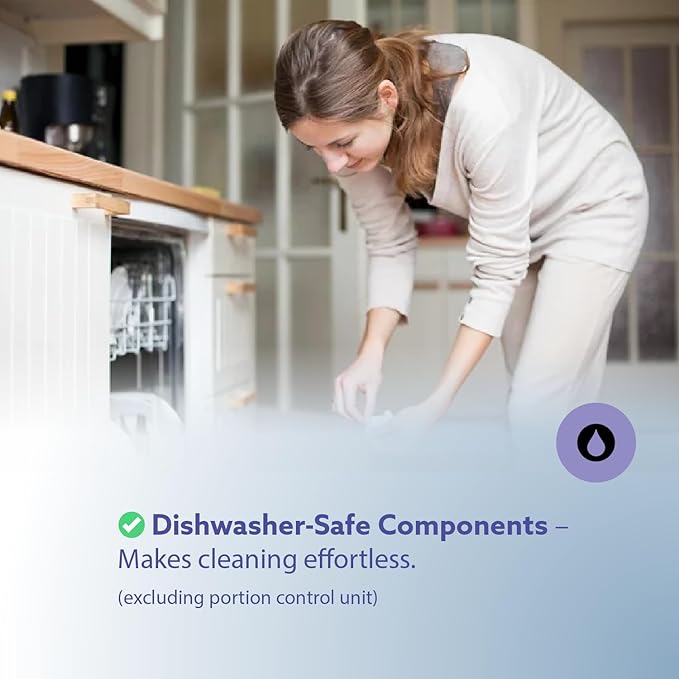 Automatic Dog & Cat Food Feeder with Water Dispenser – Smart Pet Feeder with Portion Control, OLED Display, Anti Jam Design, Battery Operated Dispenser for Medium/Large Pets - Black