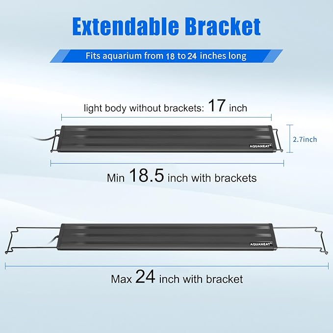 AQUANEAT LED Aquarium Light Full Spectrum for 18 Inch to 24 Inch Fish Tank Light Fresh Water