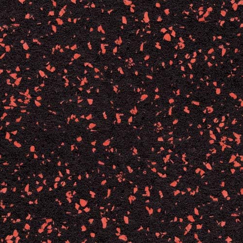 American Floor Mats - Extreme Rubber Gym Mats - 1 Inch Thick Colorful Rubber Mats - Superior Shock and Sound Absorbing - 10% Red, 100 Mat Pack (Covers 400 Sq Ft)