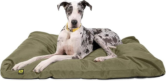 K9 Ballistics Tough Rectangle Pillow Dog Bed - Removable Cover, Washable, Durable & Water Resistant Dog Bed - XX-Large, Sage Green