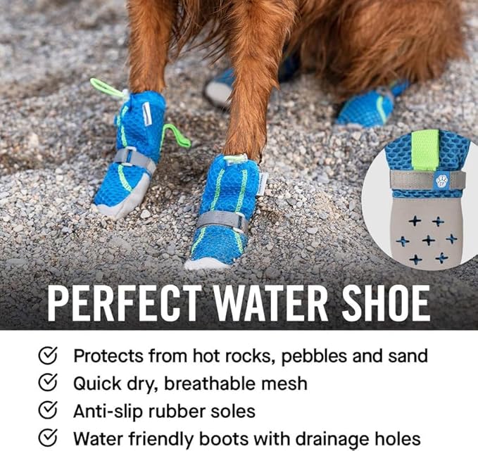 Canada Pooch Dog Boots for Hot Pavement - Dog Boots & Paw Protectors with Anti Slip Rubber | Water Friendly, Breathable Dog Shoes for Hot Days, Great for Dogs Neon Pink - Size 2