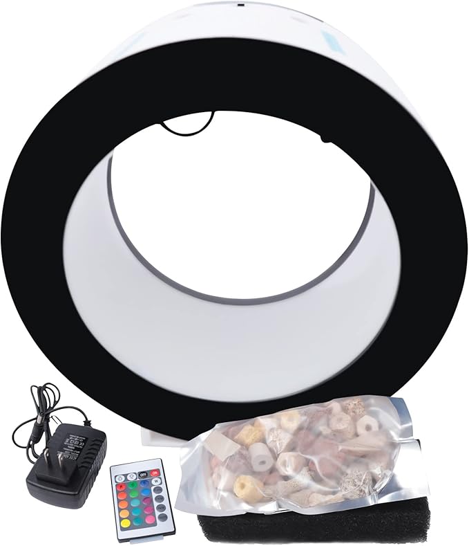 4.8Gal Jellyfish Aquarium Fish Aquarium with Water Circulation and Intelligent Filtration System, 16 Colors and 4 Light-Changing Effects Fish Tank Without Aquarium Water Chiller