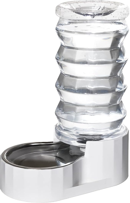 Sfozstra Automatic Pet Waterer,8L Gravity Stainless Steel Water Dispenser,100% BPA-Free, Large Capacity Water Feeder for Cats and Small and Medium-Sized Dogs