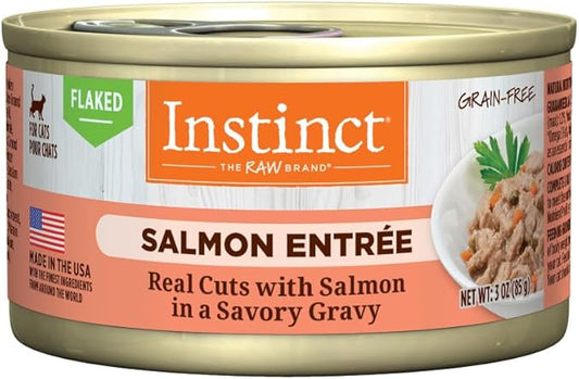 Instinct Flaked Entrée Wet Canned Cat Food - Salmon, 3 oz. Cans (Pack of 24)