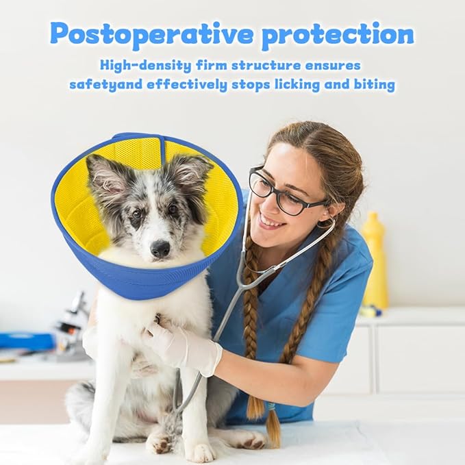 Inspack Soft Dog Cone Collar Alternative, E Cones for Medium Small Dogs/Cat to Stop Licking After Surgery, Neuter Recovery Ecollars of Shame Alternatives, Comfortable Paws Comfy Elizabethan Collars
