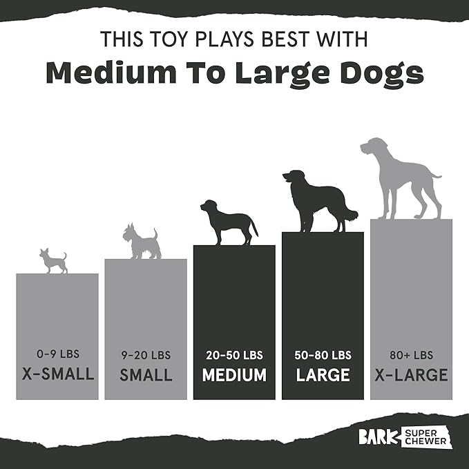Barkbox Buck Wild Super Chewer Dog Toy for Medium to Large Dogs, Perfect for Dogs Who Love Gnawing, Shredding and Tough Playtime Fun