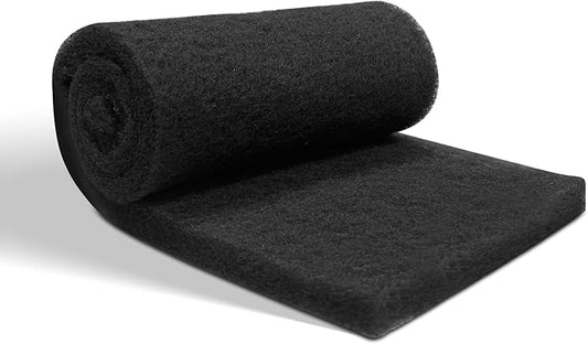 Aquarium Carbon Pad -Premium Cut to Fit Carbon Infused Filter Pad Media for Crystal Clear Water Fish Tank and Ponds (10.5x36in)