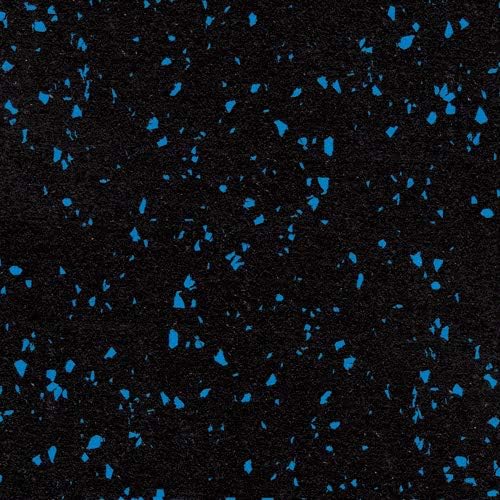 American Floor Mats 1/4in (7mm) Thick 10% Blue 4' x 13' Heavy Duty Rubber Rolls, Protective Exercise Mats, Home Gym Rubber Flooring
